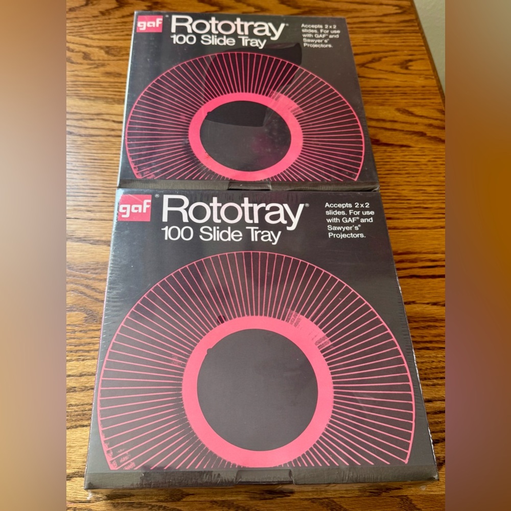 GAF Rototray 100 Slide Tray Lot of 2